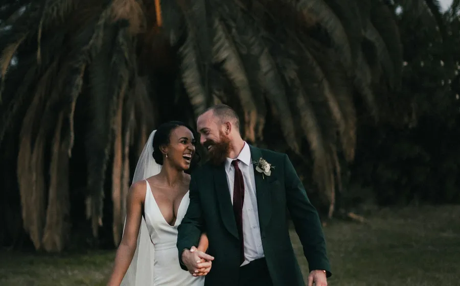 Wedding ceremony aisle with guests seated
